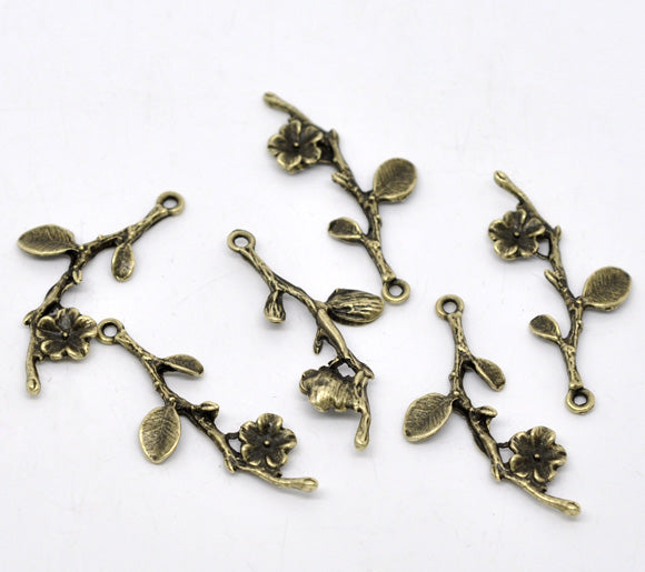 Antique Bronze Chick Charm Pendants 20x17mm, 50pcs