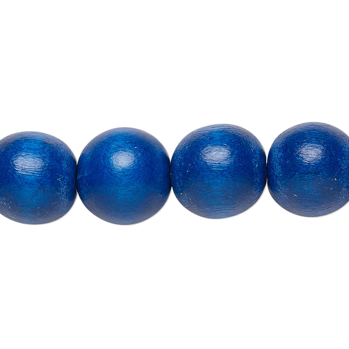 Wooden Beads Round, 12mm, Blue, 2 x16 inch strands