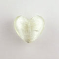 Foil Lined Heart Bead, Crystal 25 mm 1 pcs