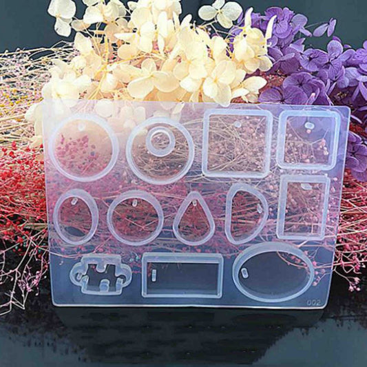 Resin Jewellery Mould, Mixed Shapes, 1 pc - Style 3