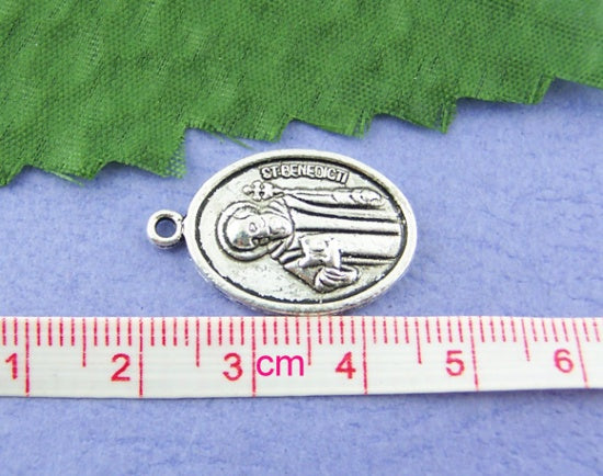 Santa Benedicti Charms Pendants 16 x 25mm, 20pcs