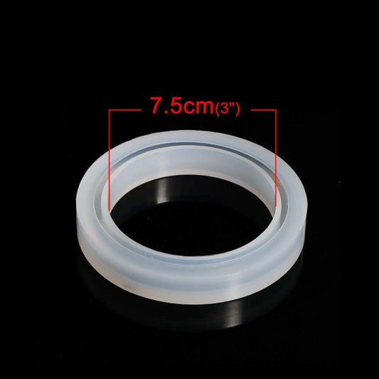 Resin Jewellery Mold Bracelet White 75mm Dia., 1 Piece