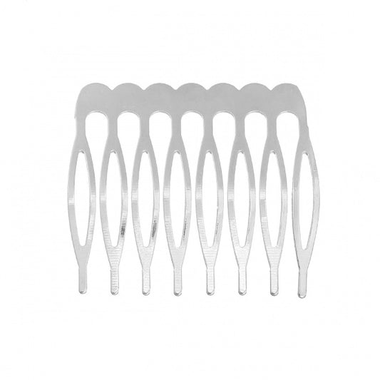 Hair Comb, Antique Silver, 43 x 39mm, 20pcs