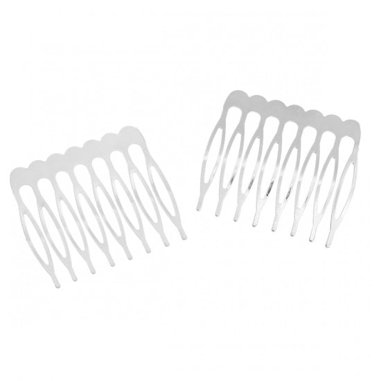 Hair Comb, Antique Silver, 43 x 39mm, 20pcs