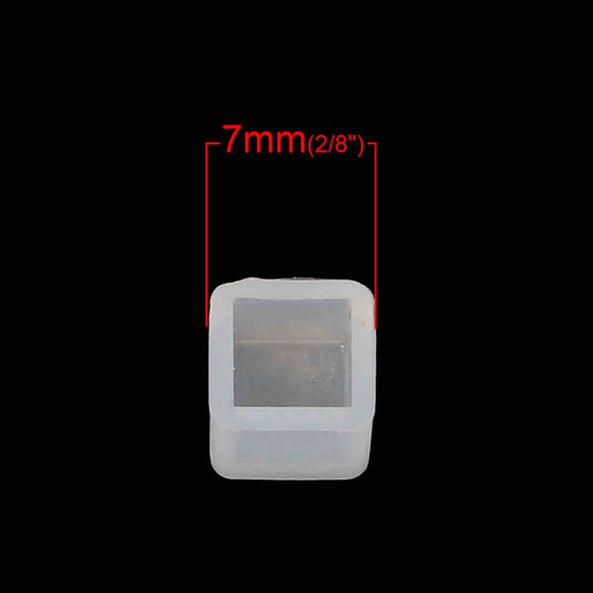 Resin Jewellery Mould, Cube, 7mm x 7mm, 5 pcs