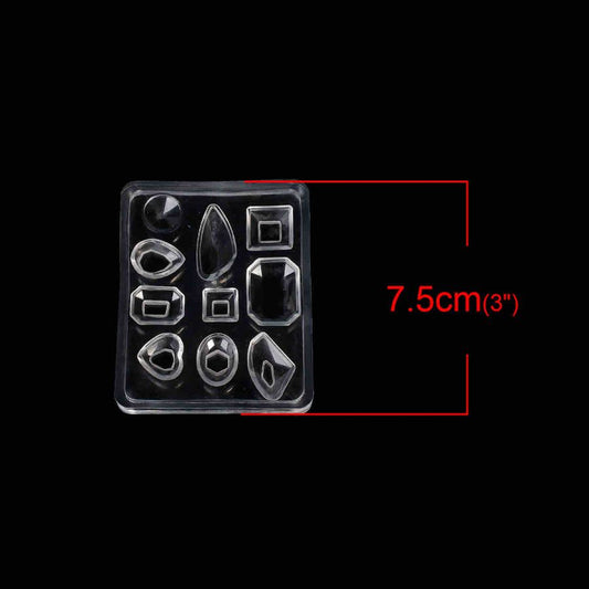 Resin Jewellery Mould, MIxed Shapes, 1pcs - Style 1