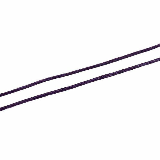 Waxed Cotton Cord, Purple 1mm, approx 100 yards