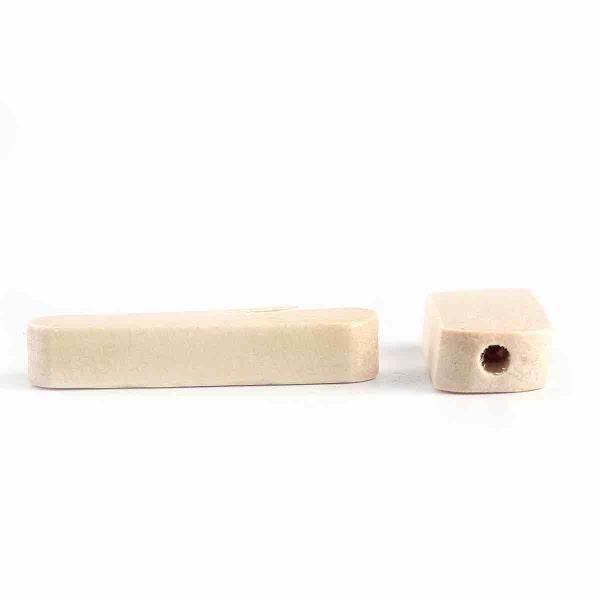 Wooden Beads Rectangle, 30mm x 9mm, 50pcs