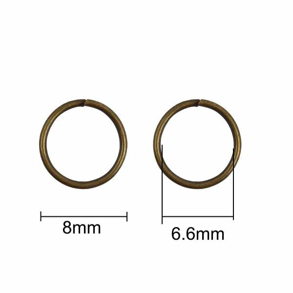 Jump Ring Kits, Mixed Opened 8mm, (900pcs) comes with container