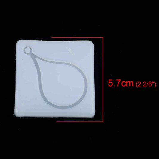 Resin Jewellery Mould, Drop, tray messures 57mm, 1pc
