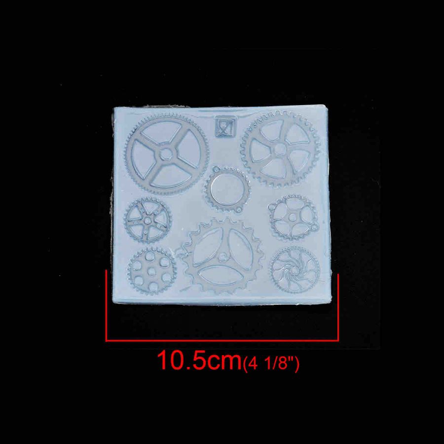Resin Jewellery Mould, Mixed Gears, 1pc