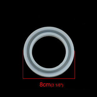 Resin Jewellery Mold Bracelet White 80mm Dia., 2 pcs