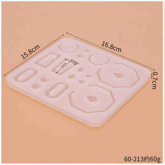 Resin Jewellery Mould, Mixed Shapes Earrings, 1pc