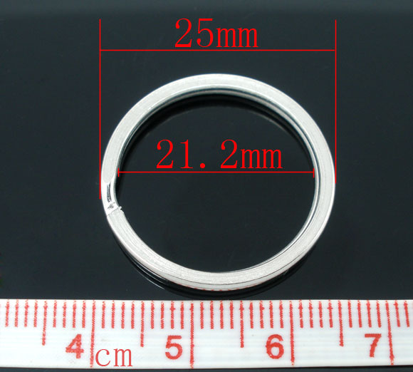 Split Rings, Antique Silver, 25x1.7mm, 20pcs