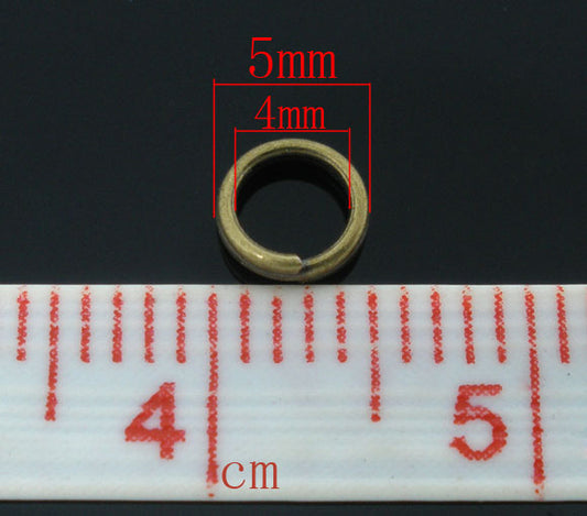 Split Rings, Antique Bronze, 5mm, 1,000pcs