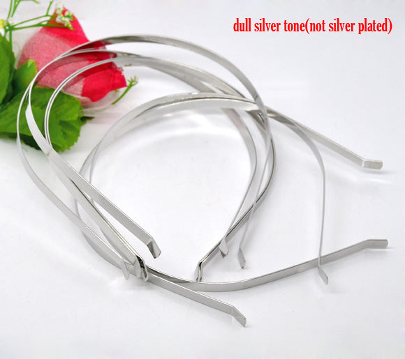 Antique Silver Headband, 14.5cm x 13.5cm, 7mm 10pcs