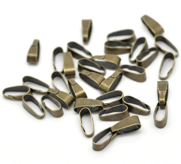 Antique Bronze Bail Clip 11 x 4mm 300pcs