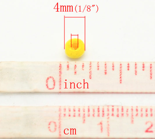 Wooden Beads Round, 04x3mm, Mixed, 3000pcs