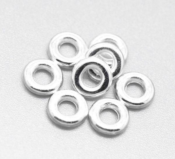 Silver Plate Jump Rings Soldered 8mm, 100pcs