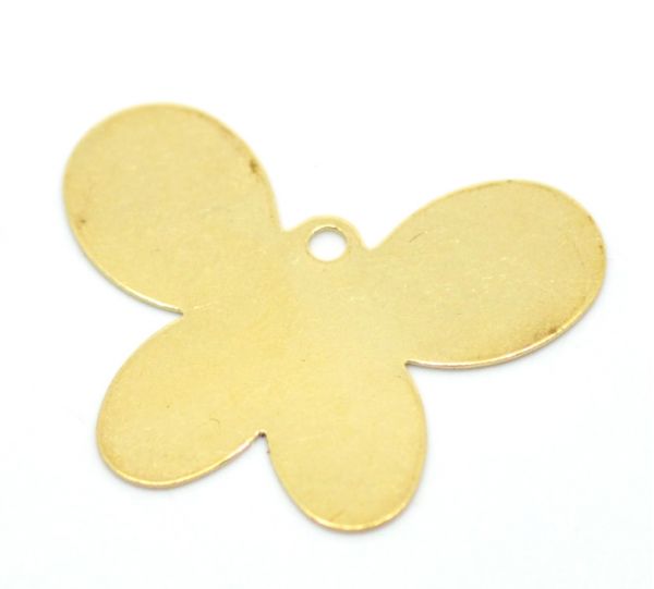 Brass Blank Stampings Butterfly tags, 2.6x2.0cm, 50pcs