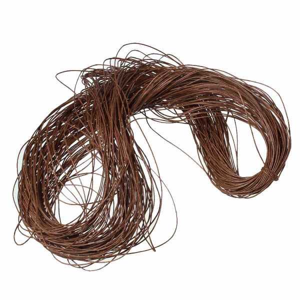 Waxed Cotton Cord, Dark Coffee, 1mm, 80 metres