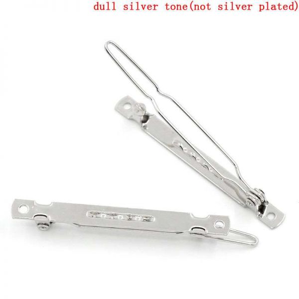 Antique Silver Hair Barrette, 57x.5mm, 30pcs
