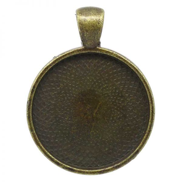 Antique Bronze Frame Settings 36x28mm, (fits 25mm) 10pcs