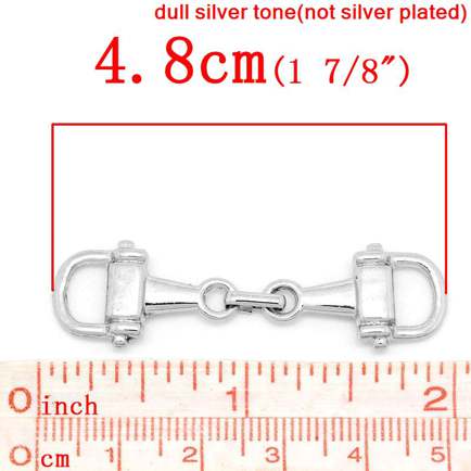 Antique Silver Connectors Findings 4.8x1.3cm, 20PCs