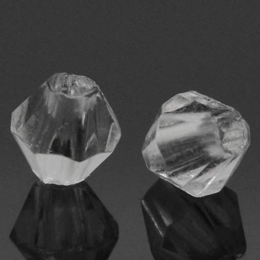 Acrylic Beads Bicone Clear Faceted 4x4mm, 5000pcs