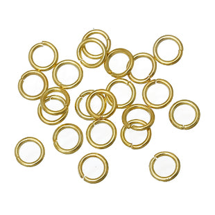 Gold Plate, Jump Rings, 8mm, 600pcs - Economy Range