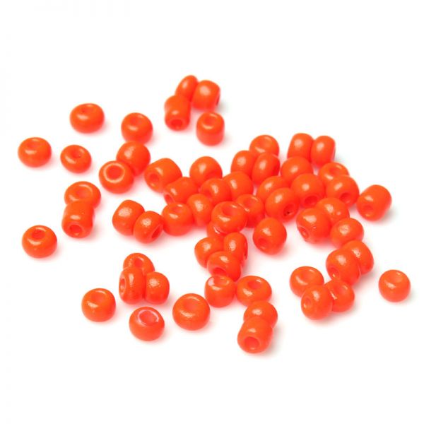 Seed Beads, Orange/Red size 6/0 (3.6mm), 150grams (approx 12,500pcs)