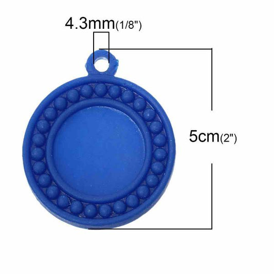 Resin Cabochon Setting, Mixed Colours, 5cm x4.2cm, (fits 25mm) 20pcs