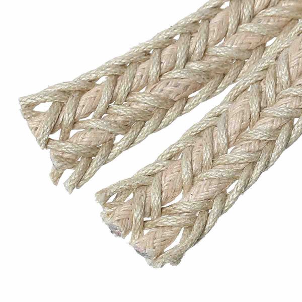 Waxed Cotton Cord, Beige, 9.8mm, 5 metres, Braided Flat cord