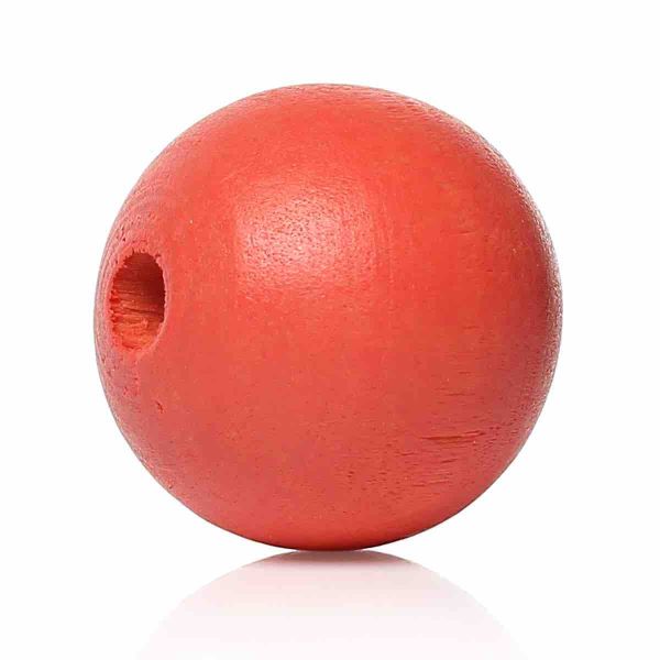 Wooden Beads Round, 35mm, Watermelon, 5pcs
