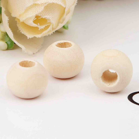 Wooden Beads Barrel, 10mm, Raw, 300 pieces, (3.9mm hole)
