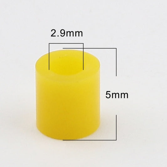 Pony Beads Yellow - opaque 5x5mm, 2,000pcs - Tube Shape
