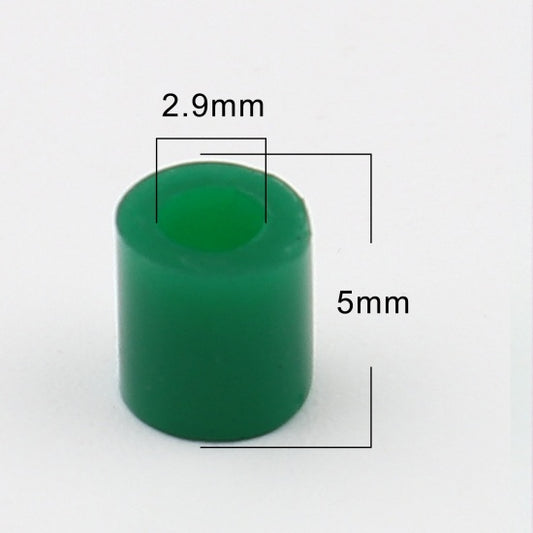 Pony Beads Green - opaque 5x5mm, 2,000pcs - Tube Shape