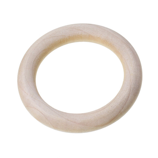 Wooden Rings Pendants Connectors - Circle Ring Natural, 6.7cm Dia, 10PCs
