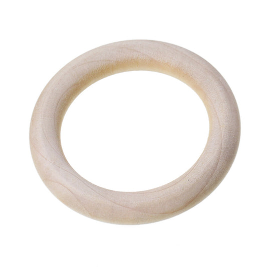 Wooden Rings Pendants Connectors - Circle Ring Natural, 6.7cm Dia, 10PCs