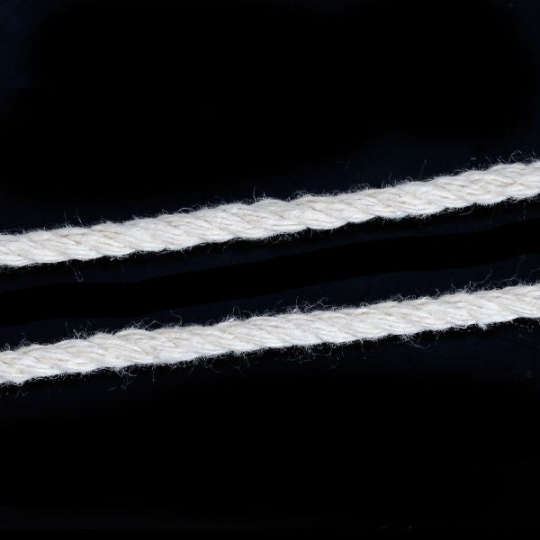 Macrame Cotton Cord, twisted, Natural Off White, 3mm, 20 metres