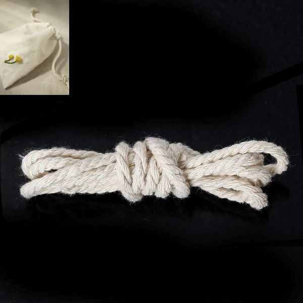 Macrame Cotton Cord, twisted, Natural Off White, 3mm, 20 metres