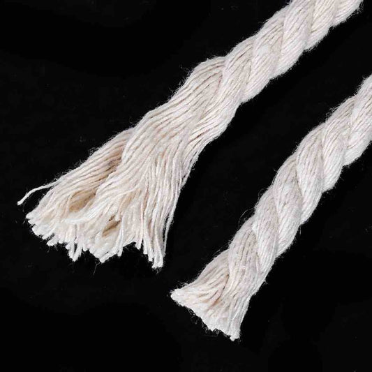 Macrame Cotton Cord, twisted, Natural Off White, 8mm, 10 metres