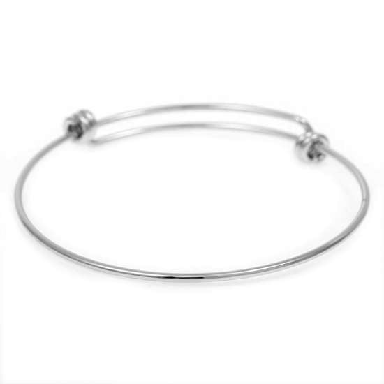 Antique Silver, Stackable Charm Bracelet Blank, 21cm, 1pc