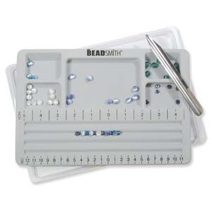 Beadsmith Mini Bead Board with Lid, 3 straight channel -great for bracelets