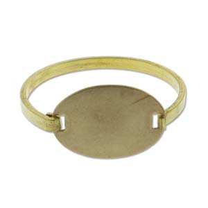 Brass Beading Bracelet Swing Top Oval, 1pc