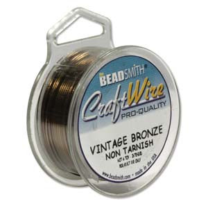 Beadsmith Vintage Bronze Wire, 20 gauge, 10 yards