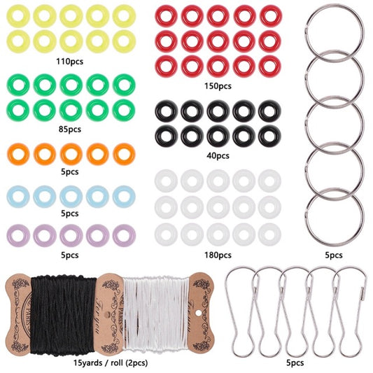 Christmas Key Chain Kits, pony beads, compartment - makes 10 keychains