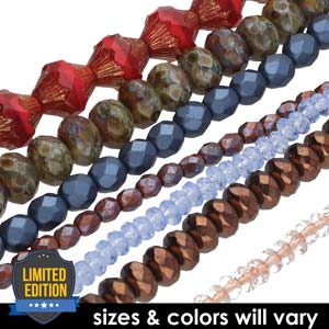 Czech Fire Polish Beads Value Pack - Assorted Mix - 10 strands