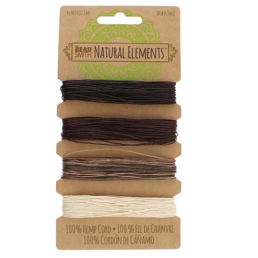 Hemp Cord 4 Colours .55mm Neutral, The Beadsmith