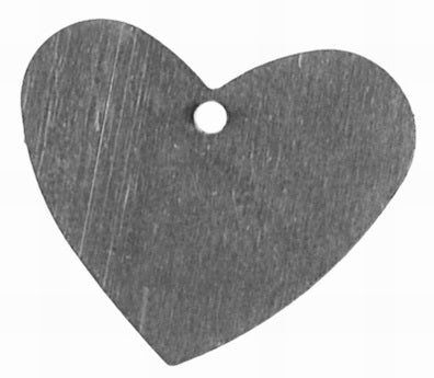 Iron Raw, Flat Heart Pendant,17x20mm, 20pcs - great for altered art